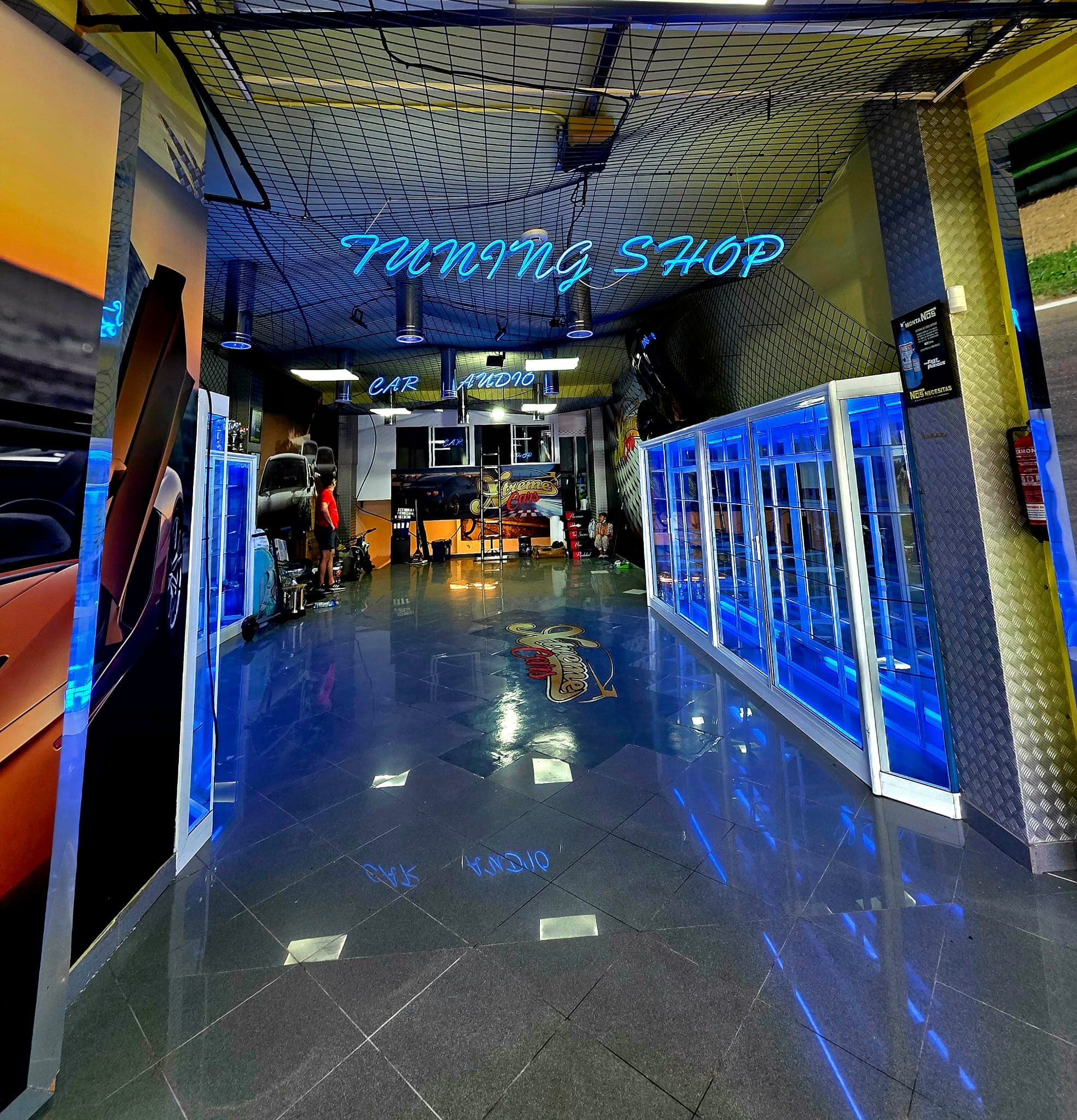 Interior con iluminación